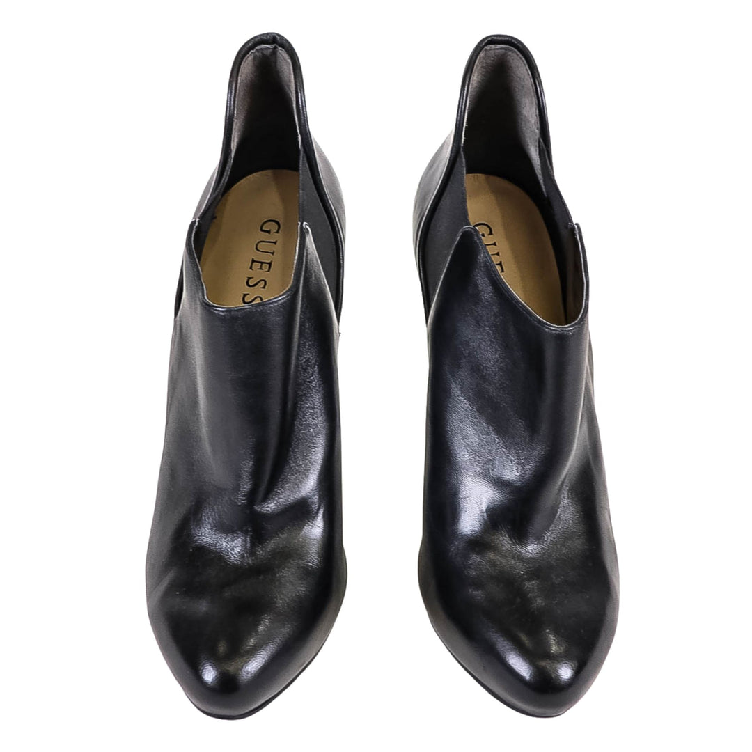 Guess Black Leather Ankle Boots