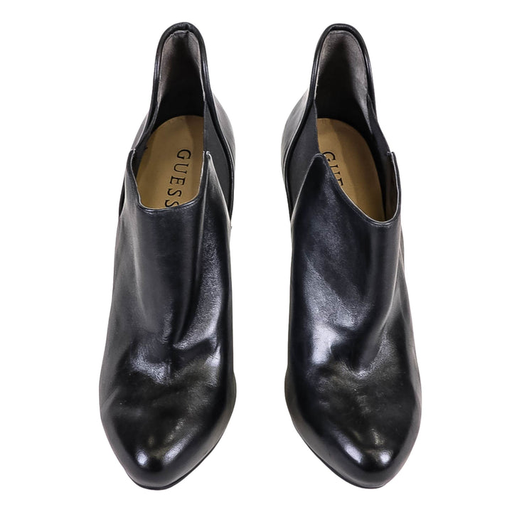 Guess Black Leather Ankle Boots