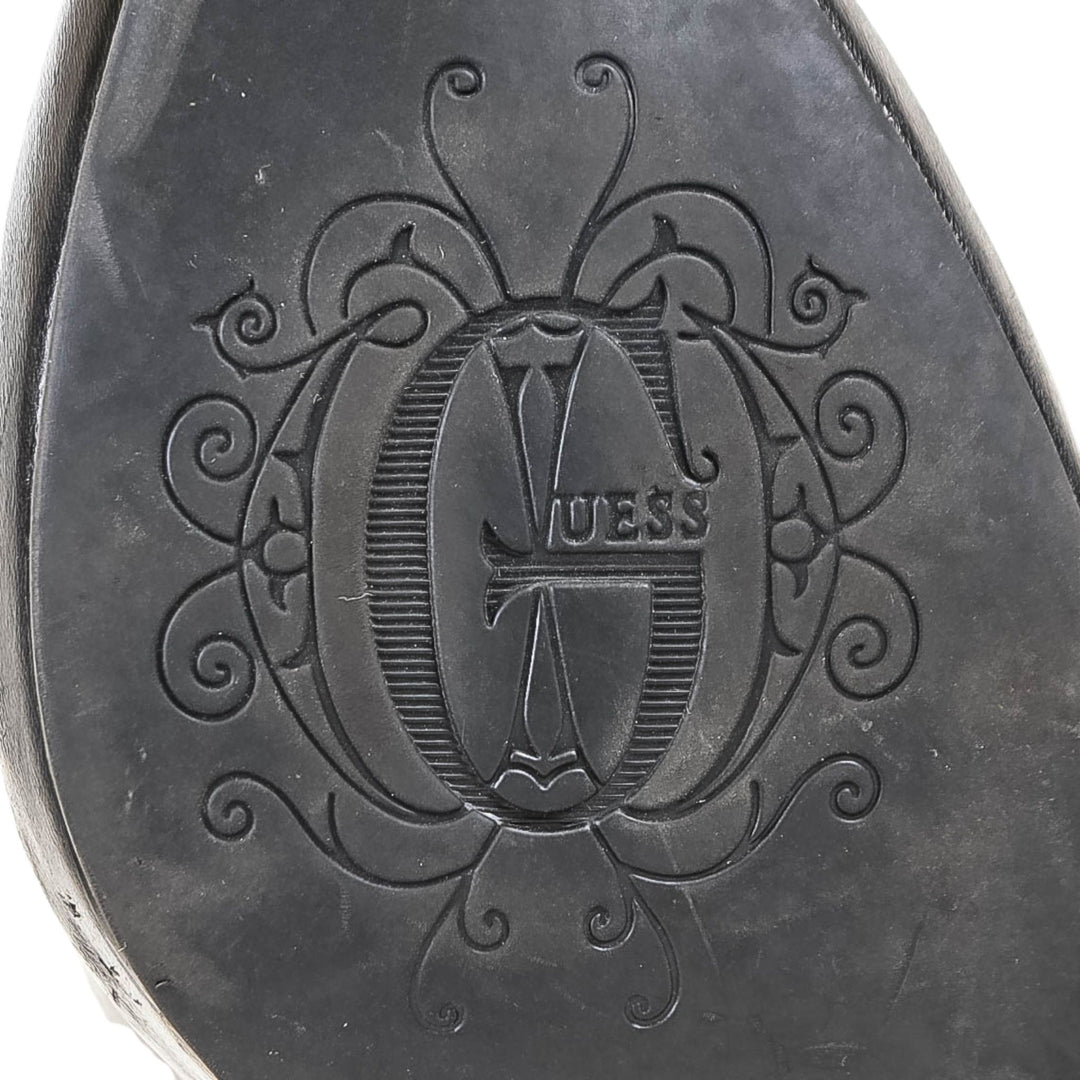 Guess Black Leather Ankle Boots