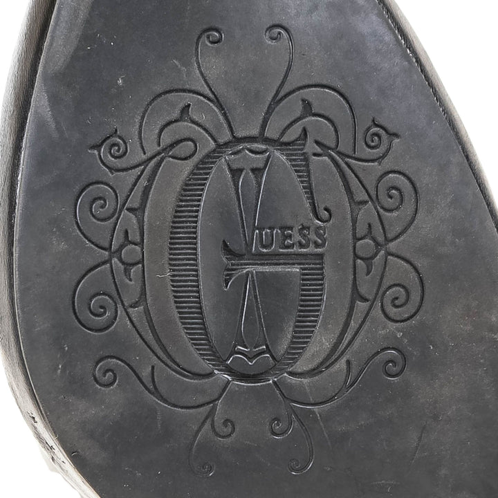 Guess Black Leather Ankle Boots