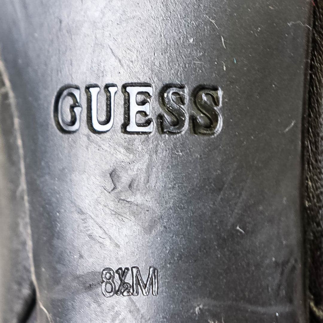 Guess Black Leather Ankle Boots