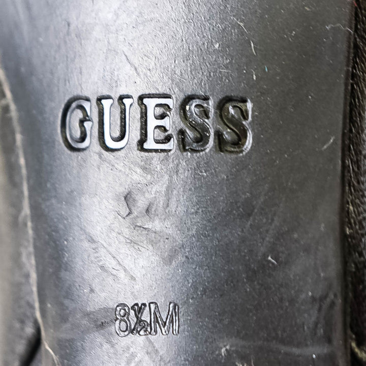 Guess Black Leather Ankle Boots