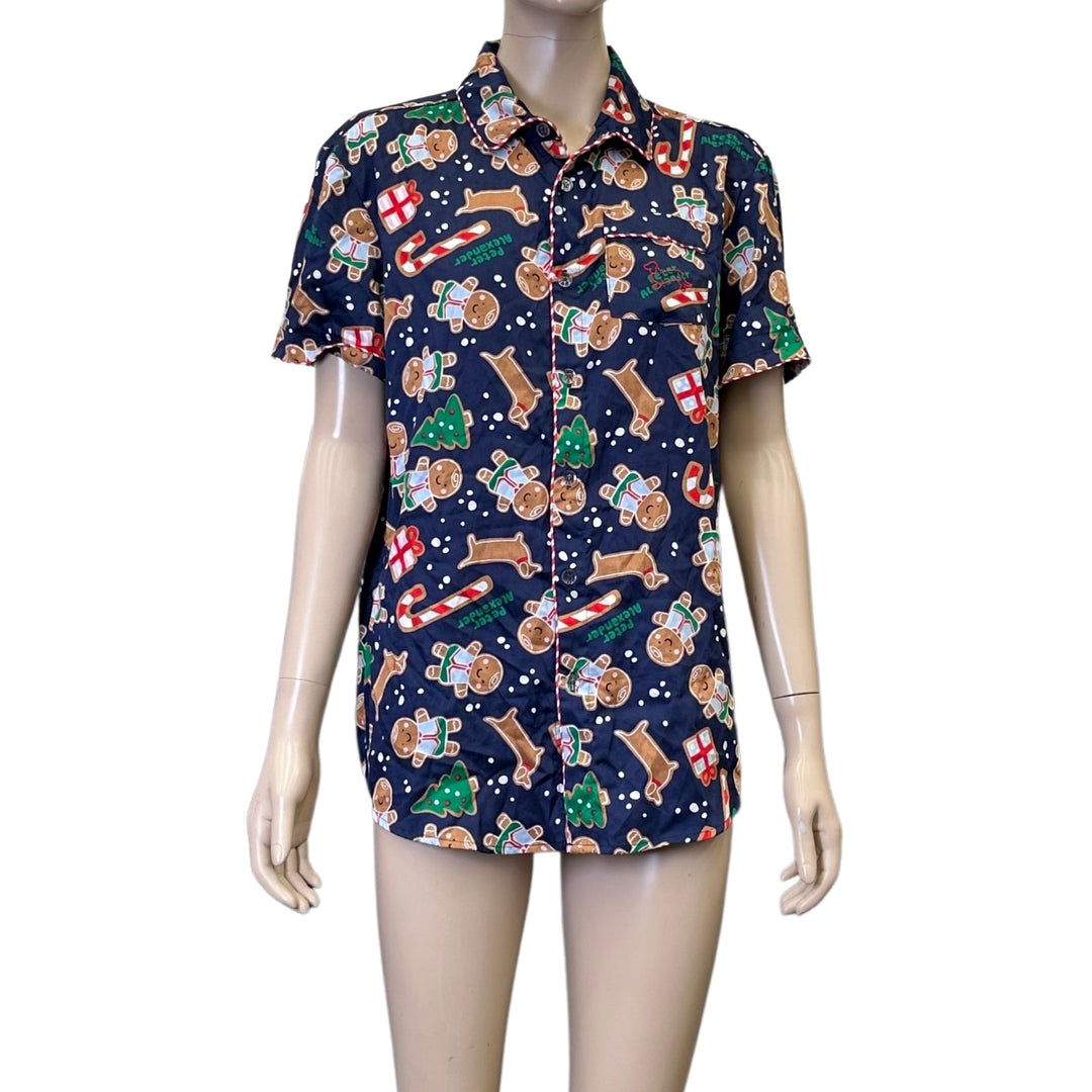 Peter Alexander Navy Christmas PJ Top