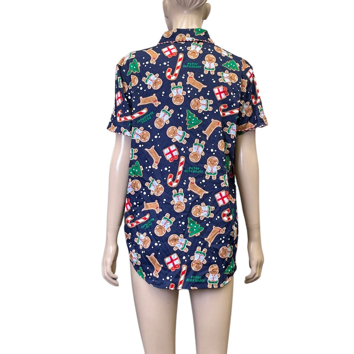 Peter Alexander Navy Christmas PJ Top