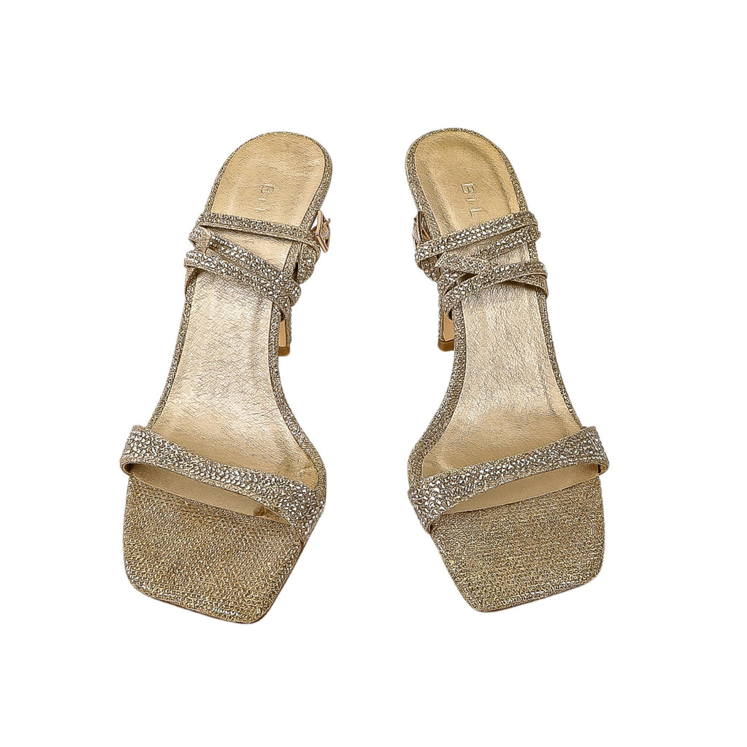 Billini Gold Gem Sparkle Heels