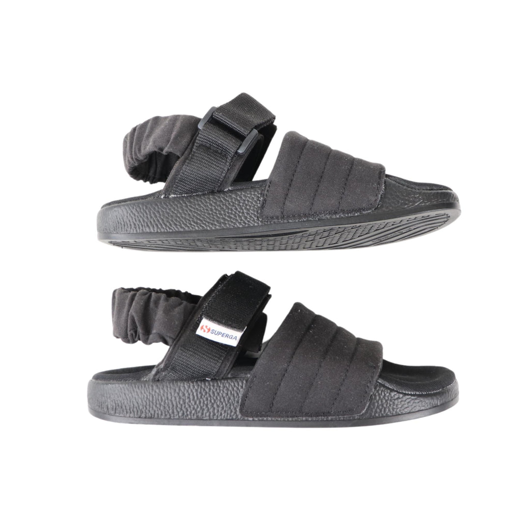 Superga Black Sandals