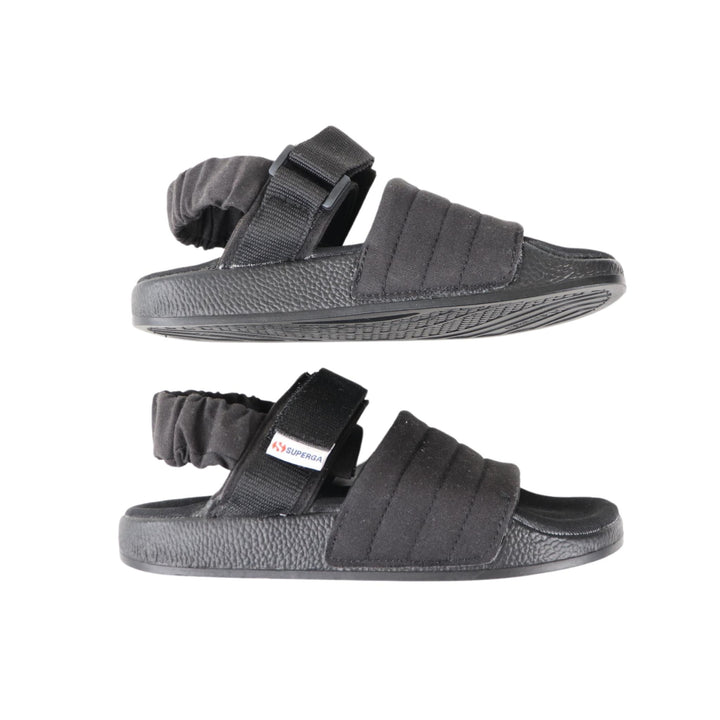 Superga Black Sandals