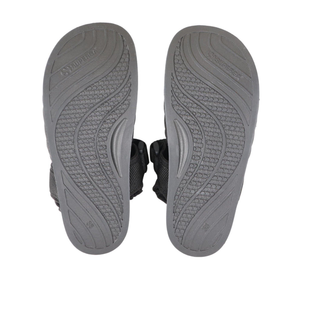 Superga Black Sandals