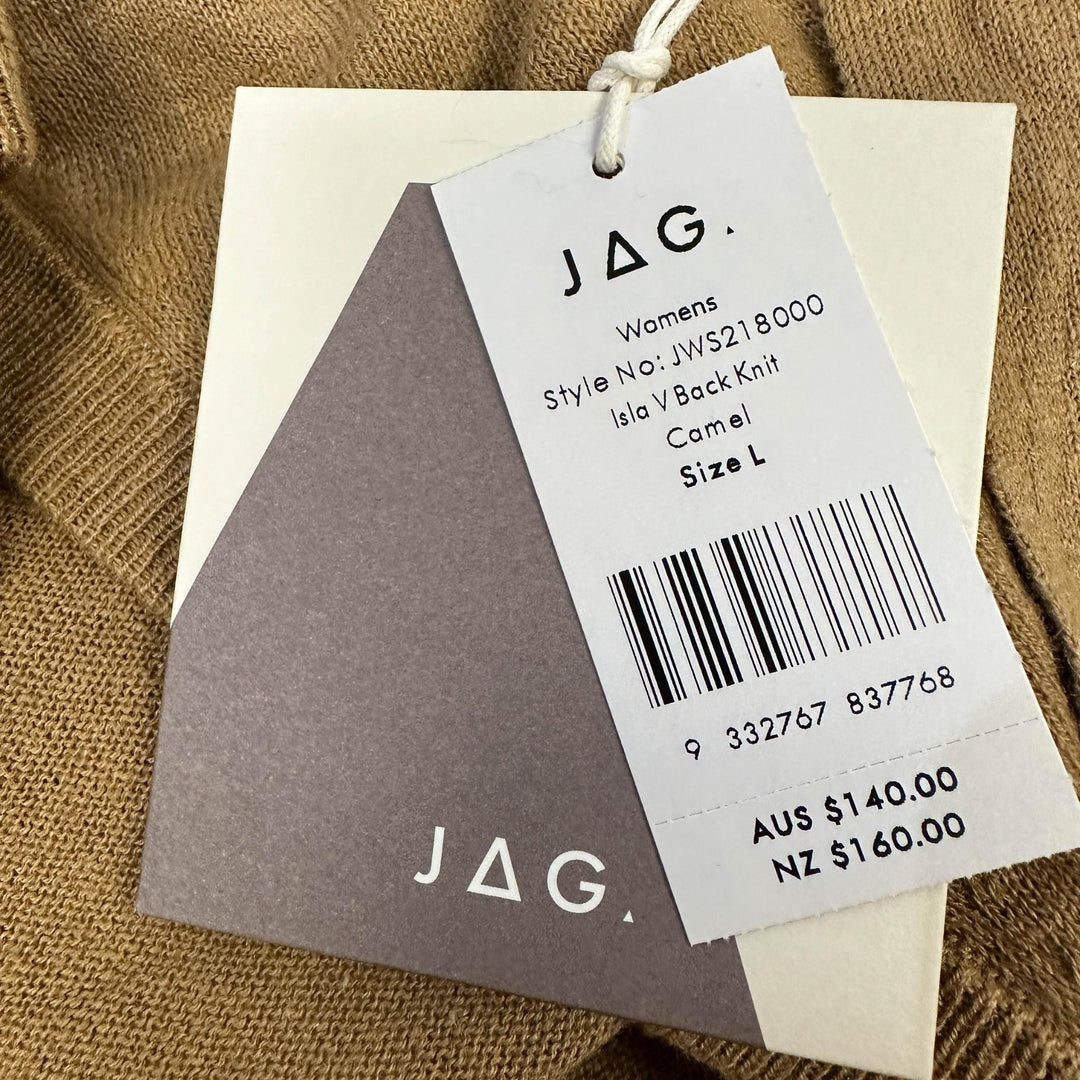 Jag Brown Isle V Back Knit