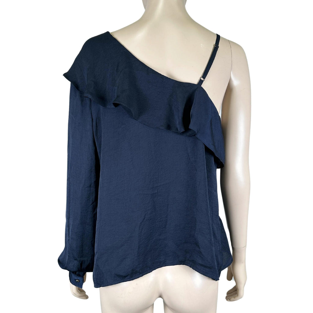 Sheike Navy Asymmetric One Shoulder Top