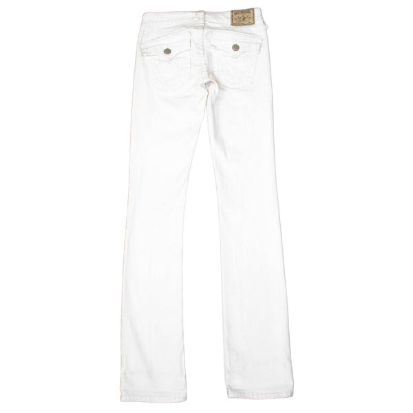 True Religion Low Rise White Jeans