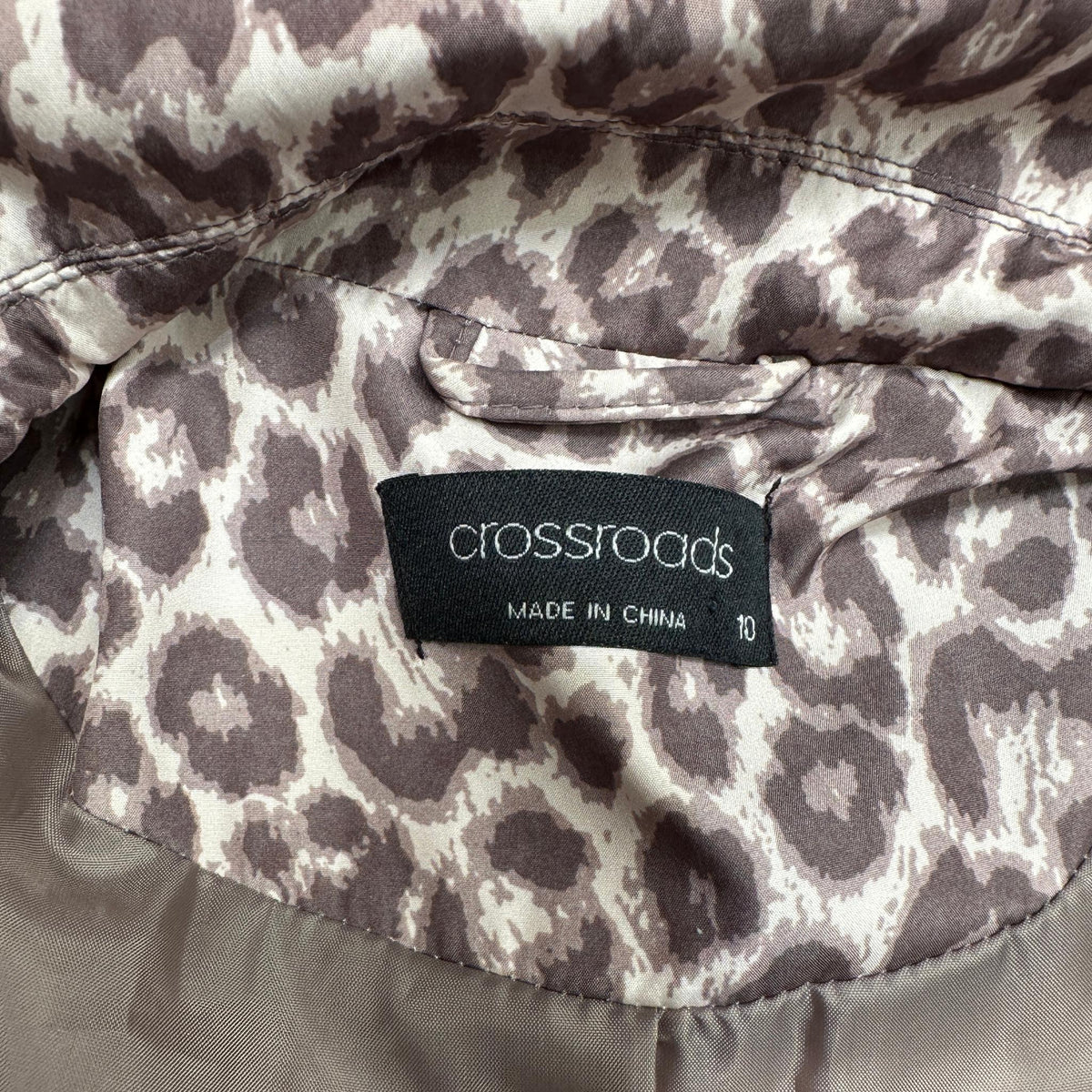 Crossroads Leopard Print Trench Coat