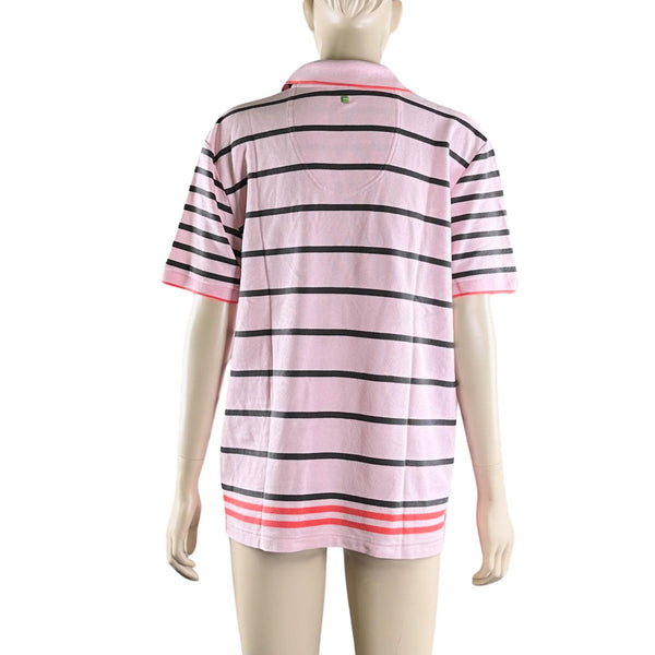Boss Hugo Ross Pink/Black Striped Polo Shirt
