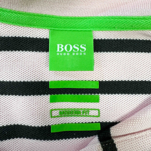 Boss Hugo Ross Pink/Black Striped Polo Shirt