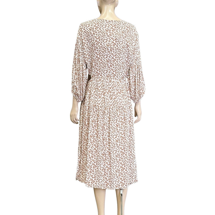 Iris Maxi the Label Brown\White Leopard Print Dress