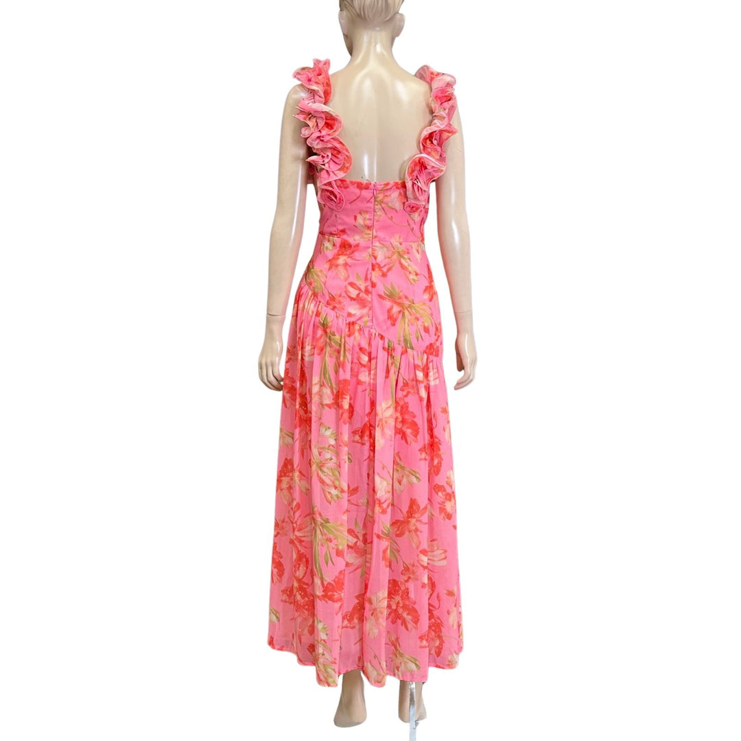 Saints & Secrets Pink Floral Maxi Dress