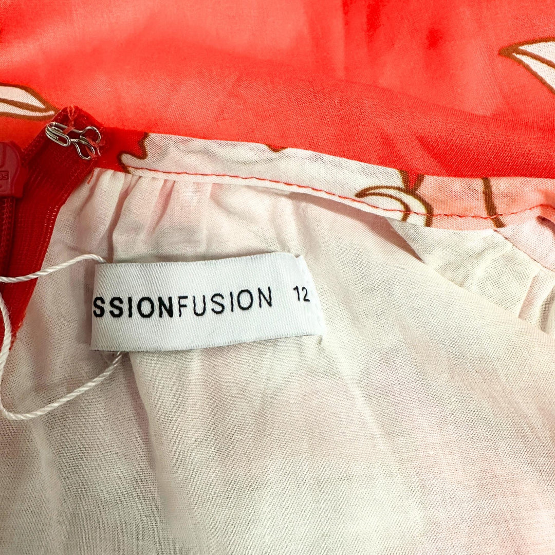 Passion Fusion Red/Orange Floral Maxi Dress