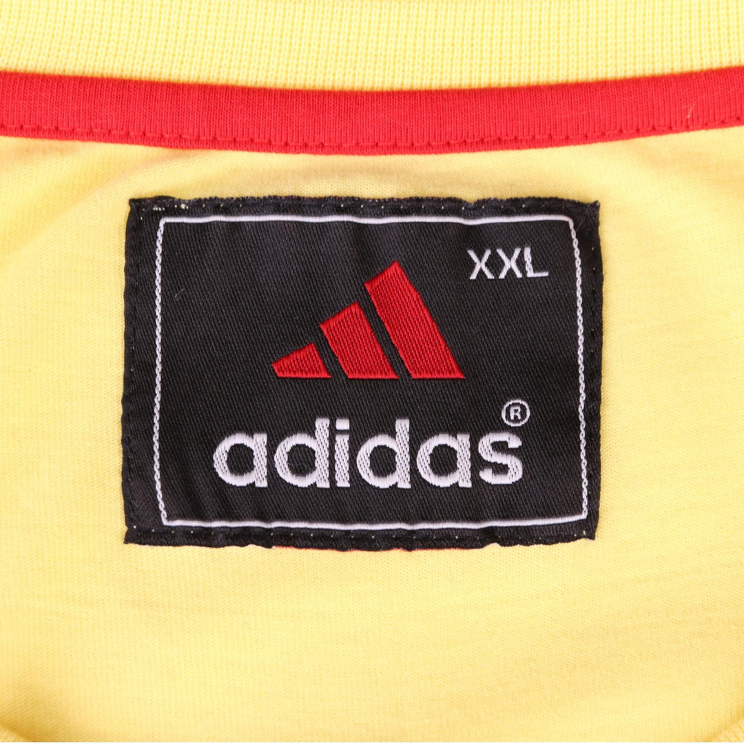 Adidas Yellow/Red Shoulder Striped Tshirt