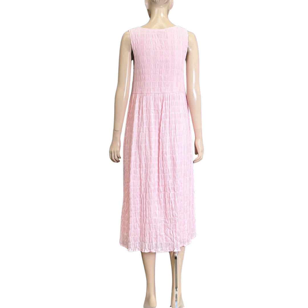 Delilah Pink Sleeve Button Up Maxi Dress