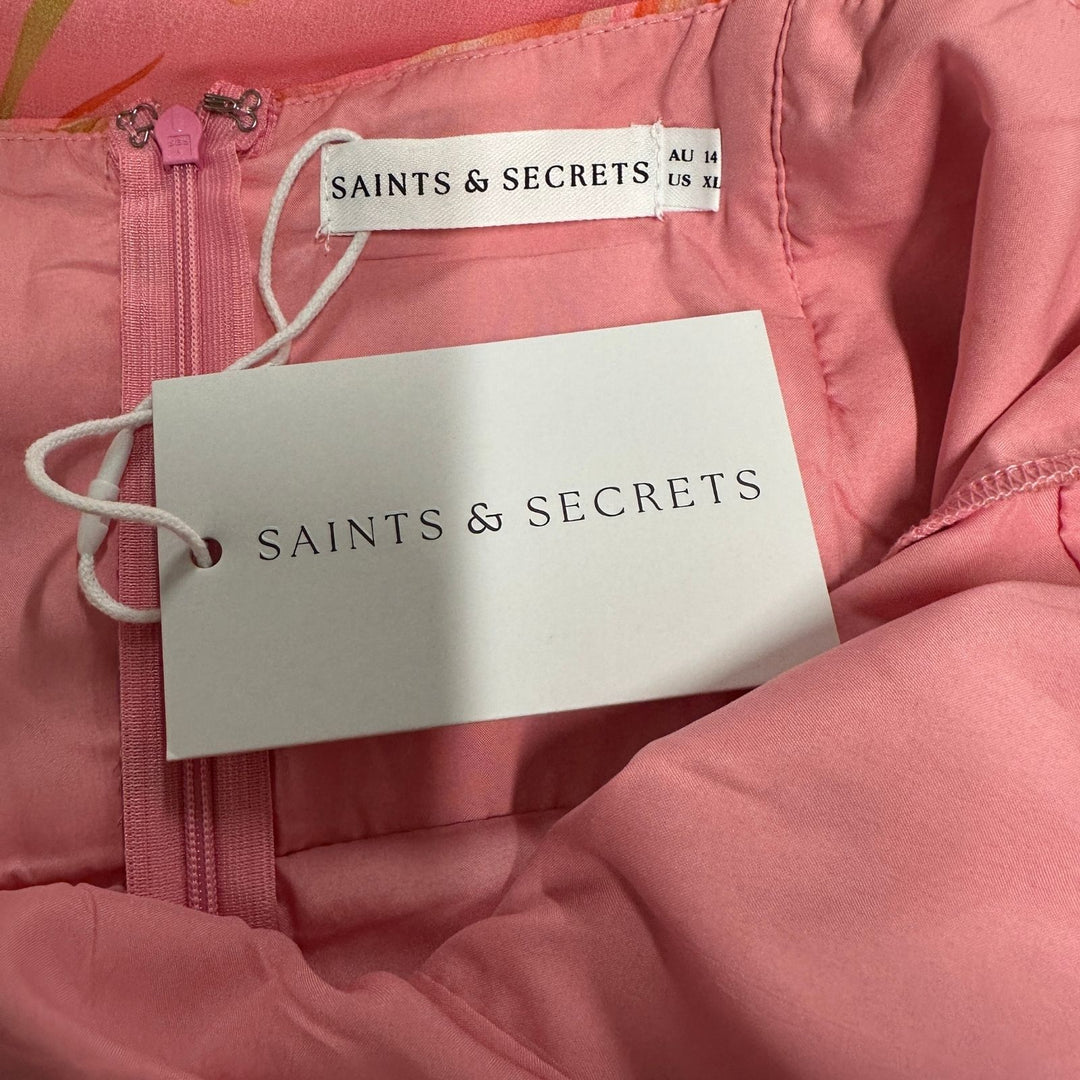 Saints & Secrets Pink Floral Maxi Dress