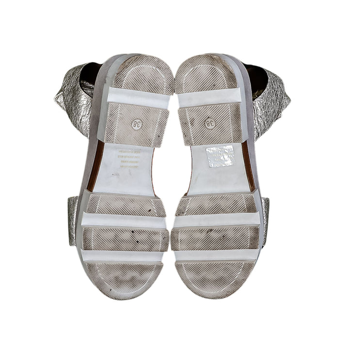 Elvio Zanon Silver Sandals