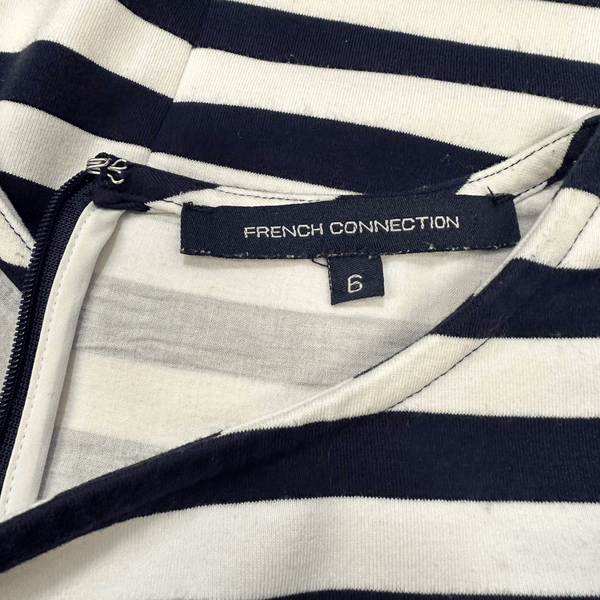 French Connection Navy Stripe Dress - Size 6