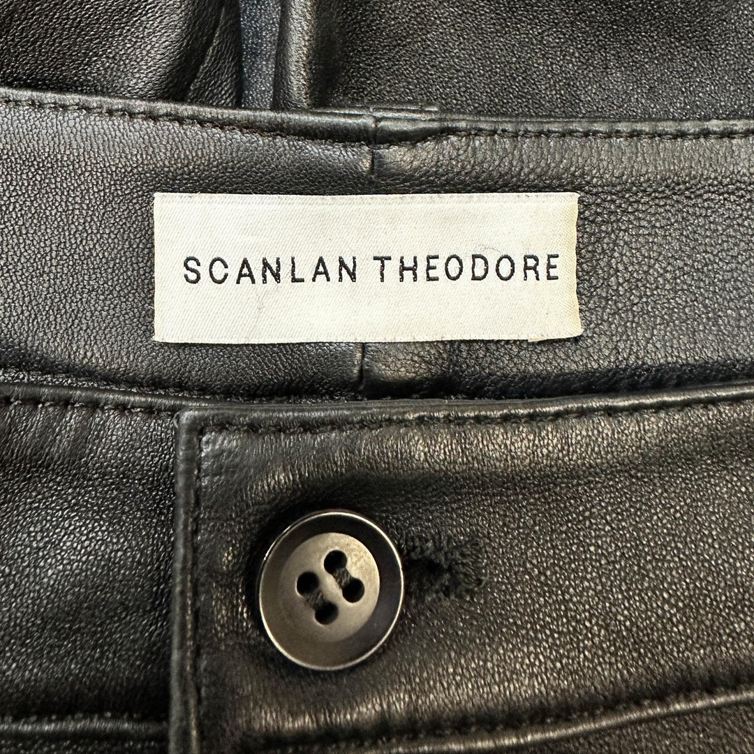 Scanlan Theodore Black Leather Pants