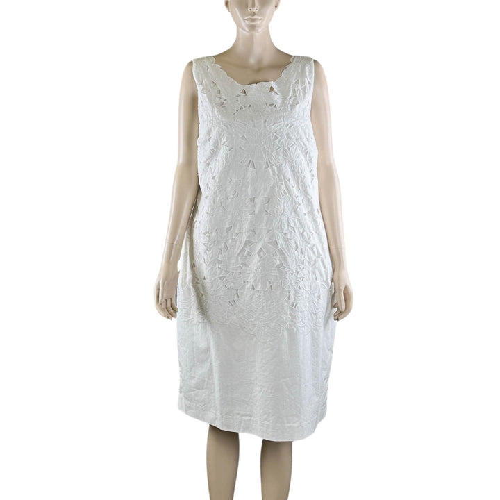 Grace Hill White Lace Cut Out Dress