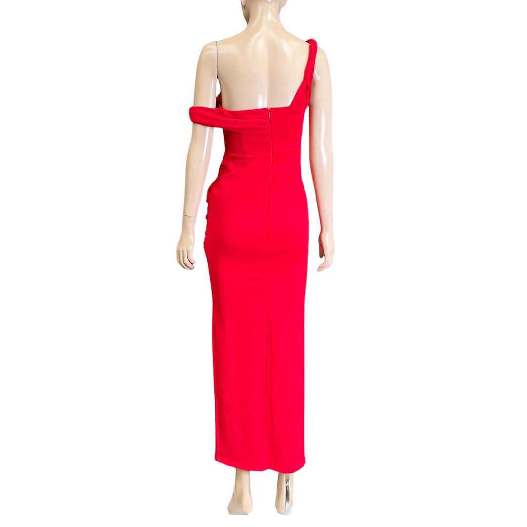 Saints & Secrets Red Short Sleeve Maxi Dress