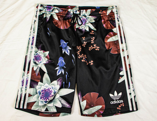 Adidas Black Floral Shorts - Size 12