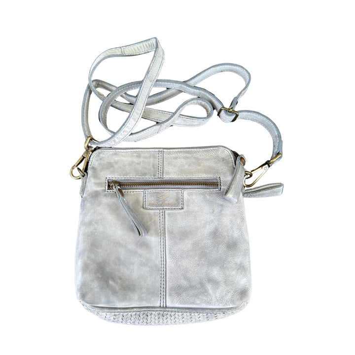 Kompanero Light Blue Crossbody Leather Bag