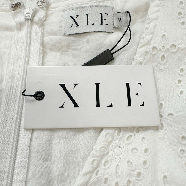 XLE White Arielle Puff Sleeve Dress