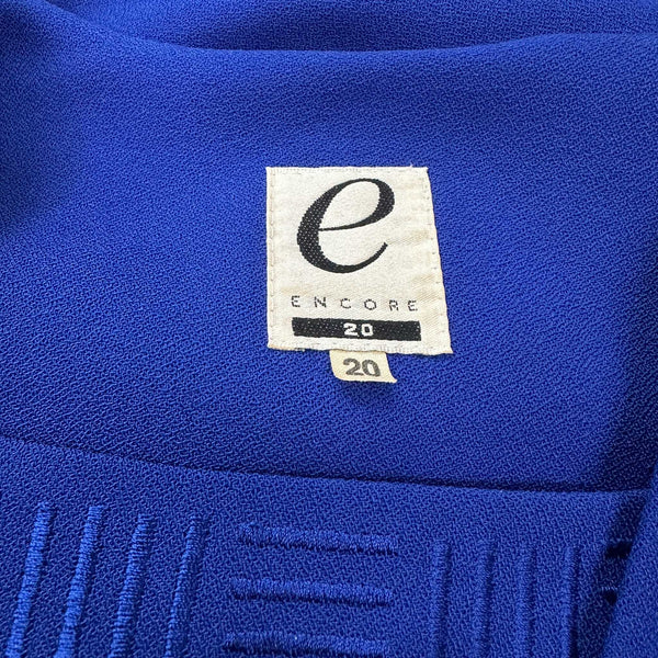 Encore Vintage Blue Short Sleeve Blouse