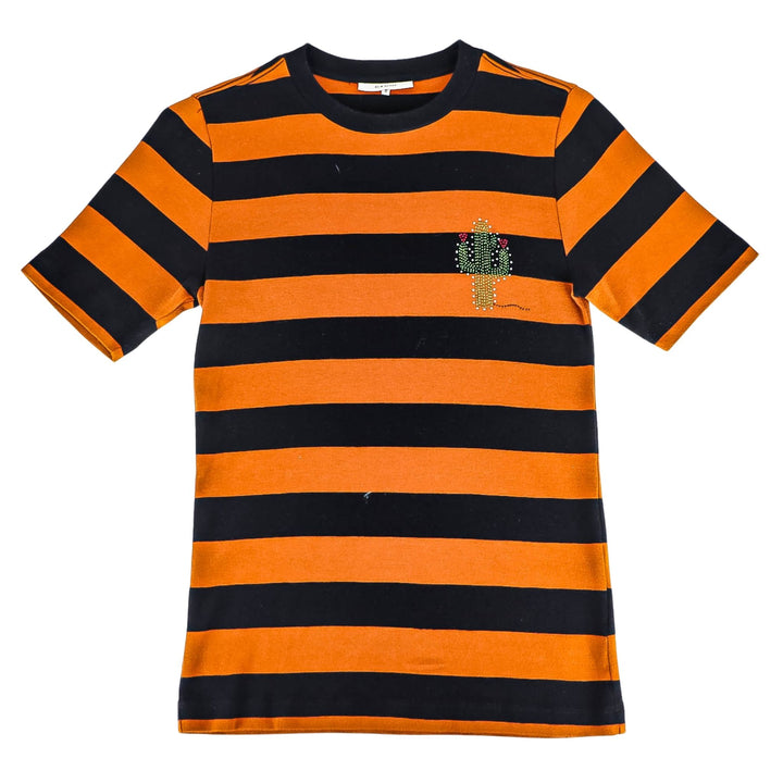 Ganni Brown/Black Stripe Tshirt