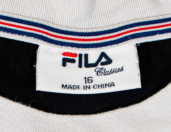 FILA Black T-Shirt - Size 16