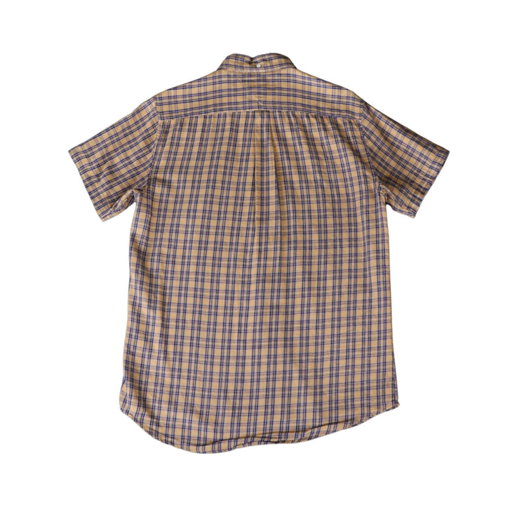 Tommy Hilfiger Brown/Blue Short Sleeve Plaid Shirt