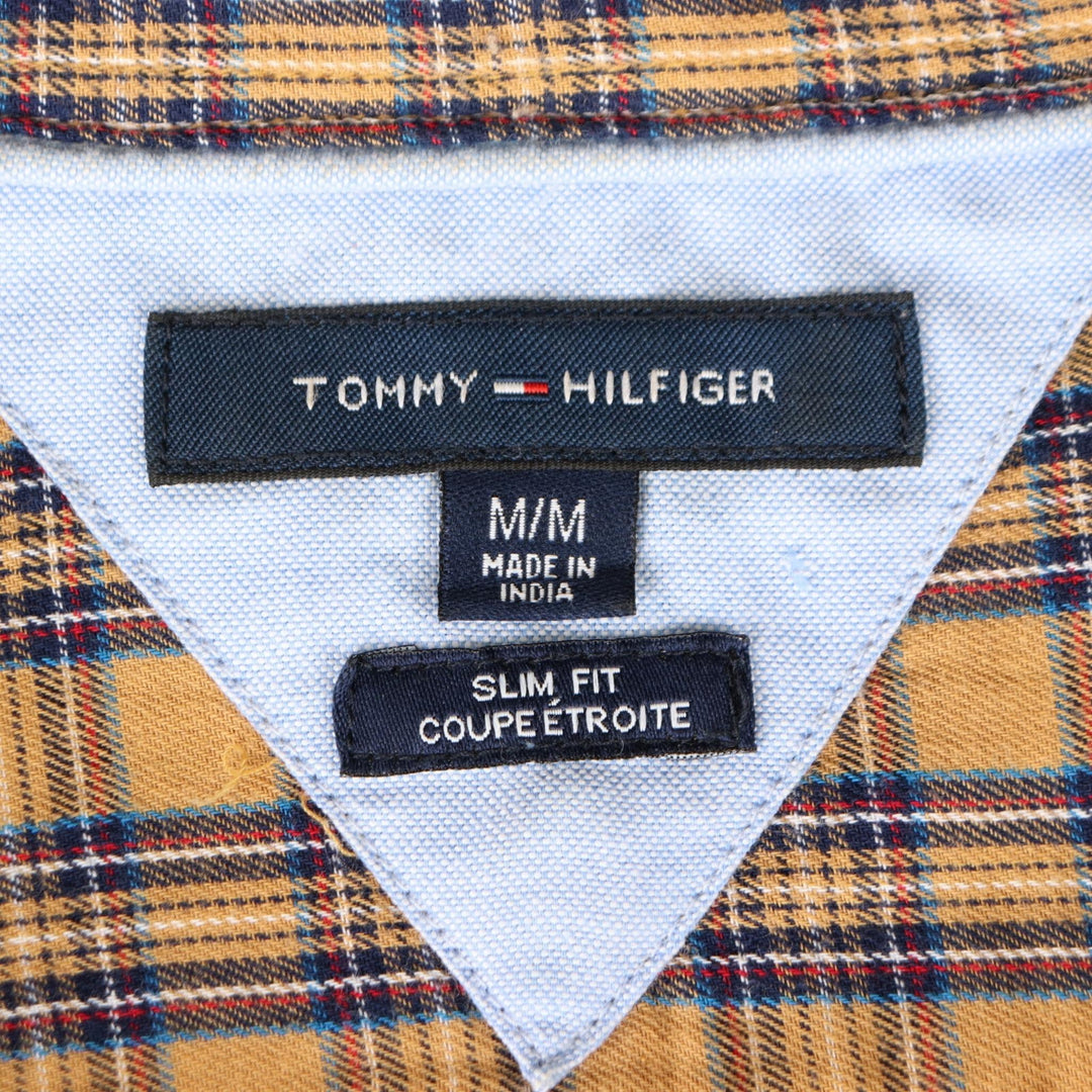 Tommy Hilfiger Brown/Blue Short Sleeve Plaid Shirt