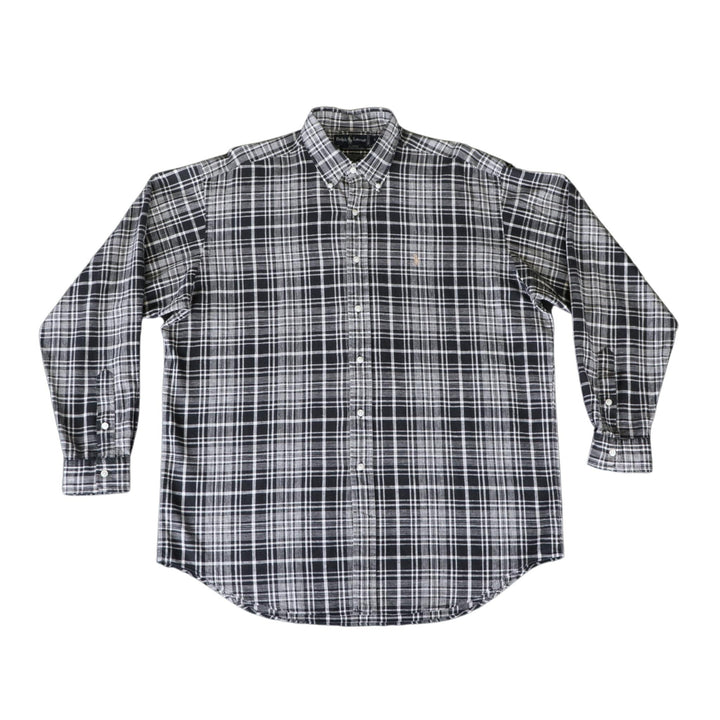 Ralph Lauren Black/White Plaid Long Sleeve Shirt