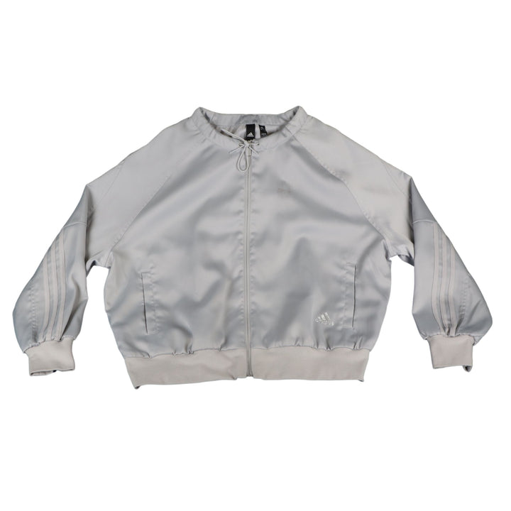 Adidas Light Gray Zip Up Long Sleeve Jacket