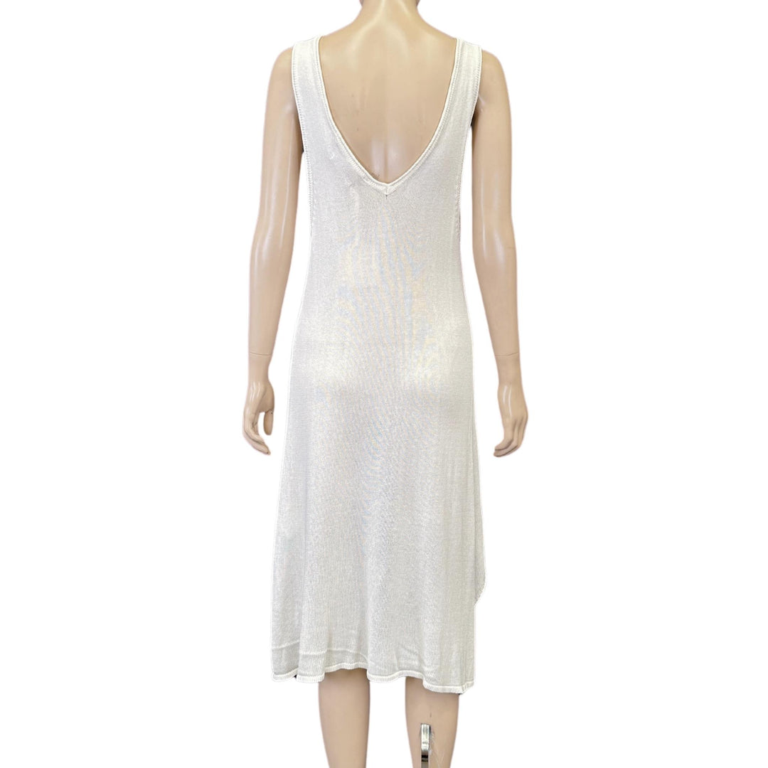 Silvian Heach White Long Knit Sleeveless Top