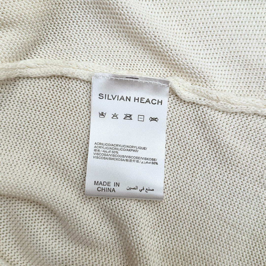 Silvian Heach White Long Knit Sleeveless Top