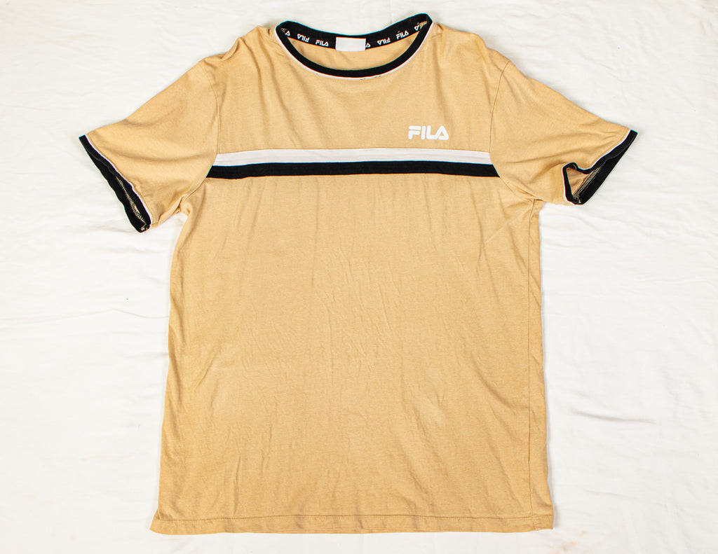 Cream fila best sale shirt