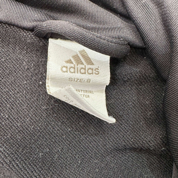 Adidas Black/White Striped Zip Up Jacket