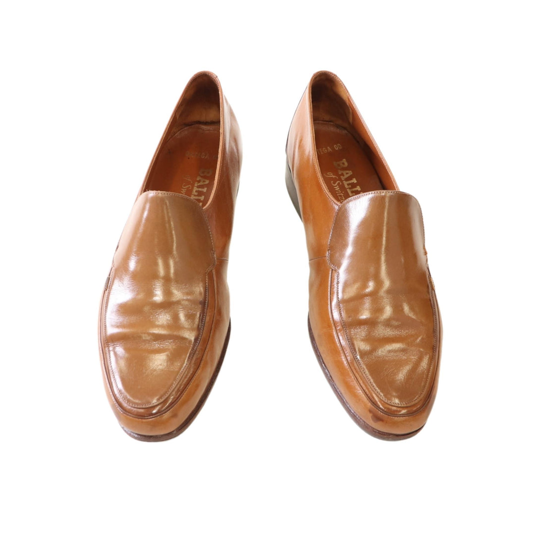 Bally Tan Brown Leather Loafers