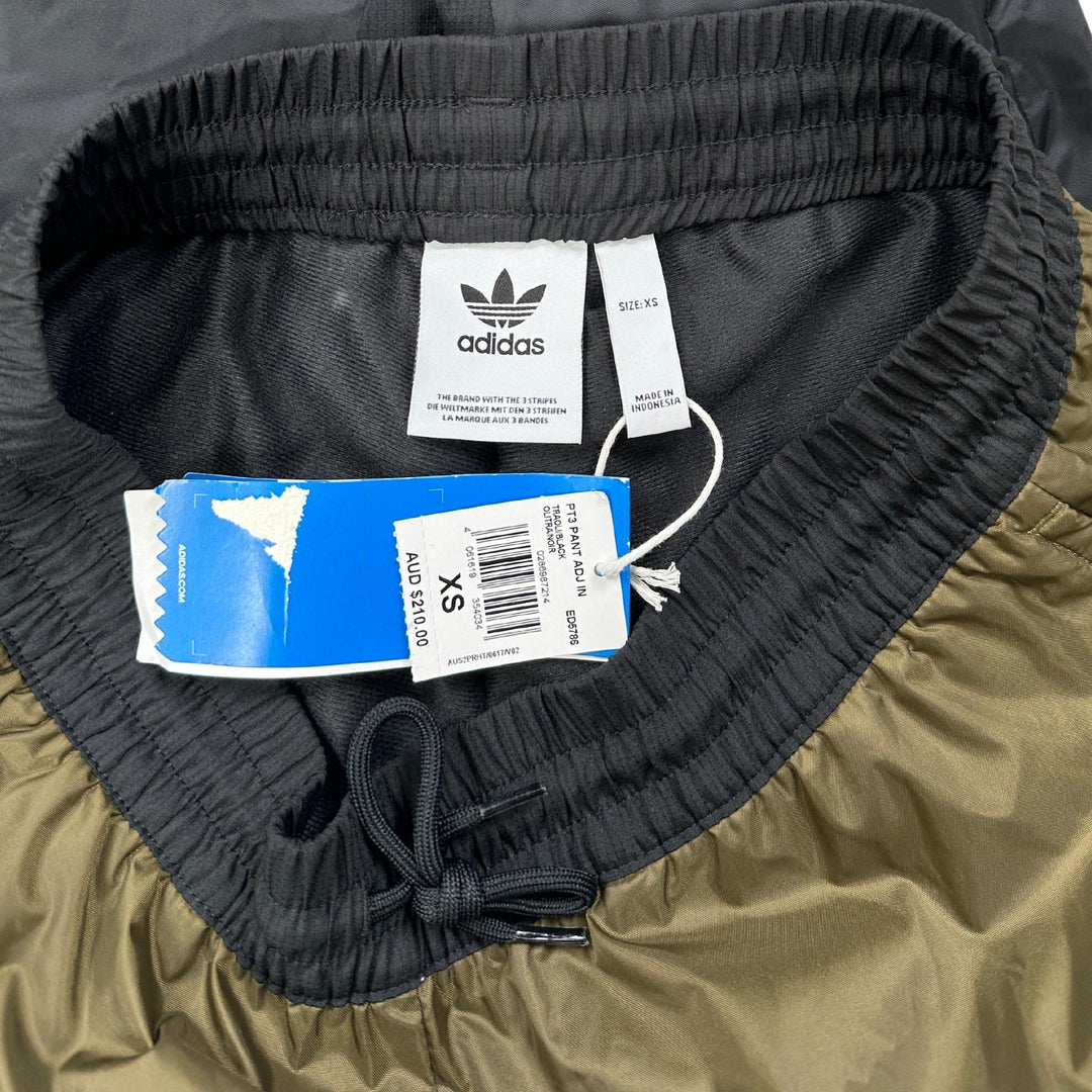 Adidas Sage/Black Nylon Track Pants