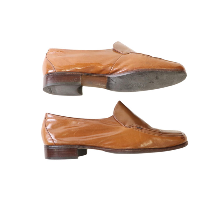 Bally Tan Brown Leather Loafers