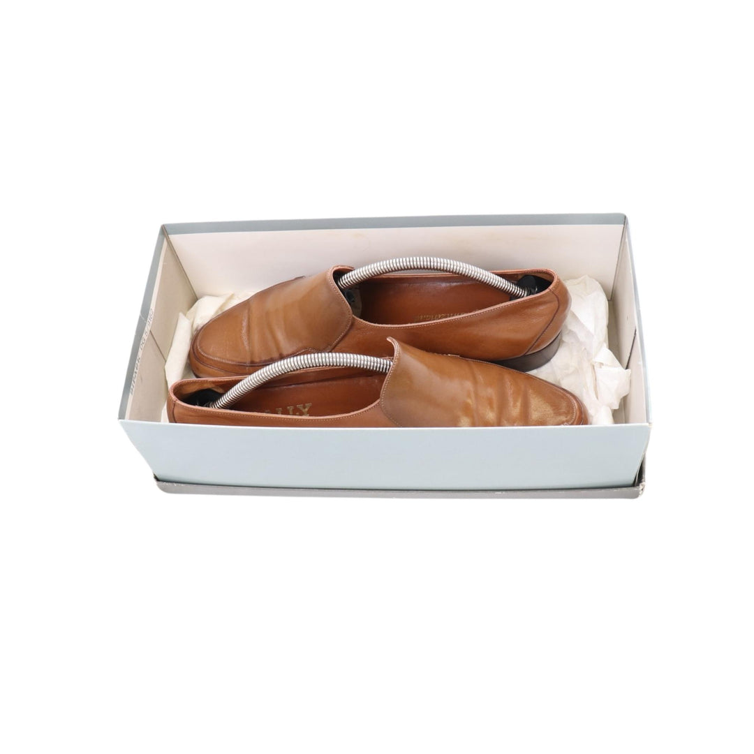 Bally Tan Brown Leather Loafers