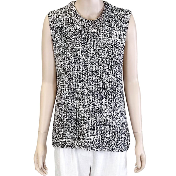 Morrison Black/White Knitted Vast - Size S
