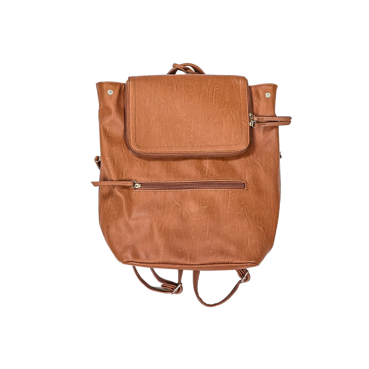 Laura Jones Brown Leather Backpack