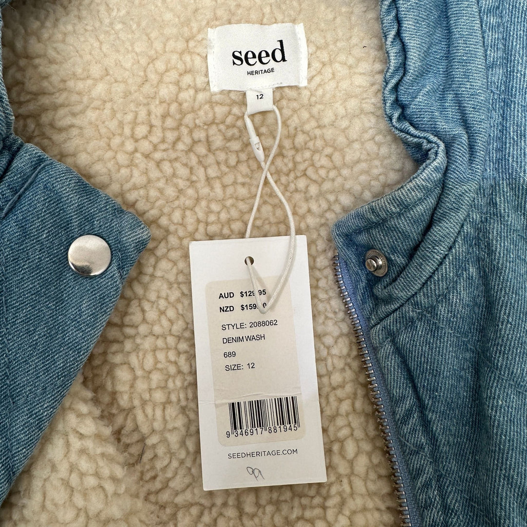 Seed Heritage Blue Denim Sleeveless Vest